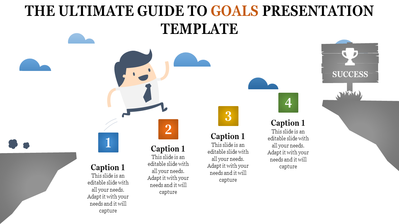 Free -  goals presentation template -  achievement